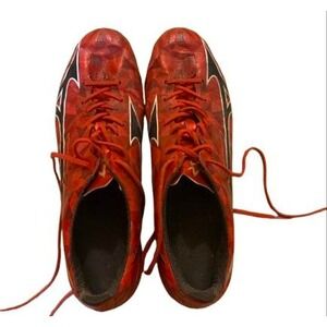 Mizuno Alpha Soccer Cleats Mens 10.5 Red Black Firm Ground FG‎ Football Boots
